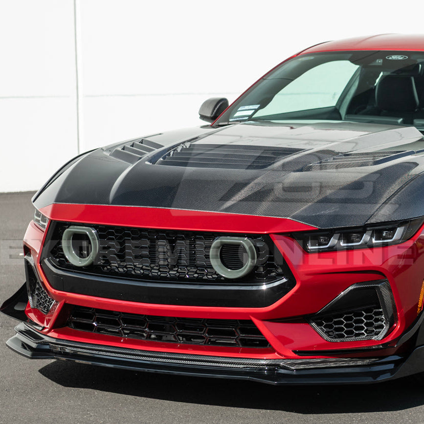 2024-Up Ford Mustang GTV Style Front Upper Grille LED Air Intakes