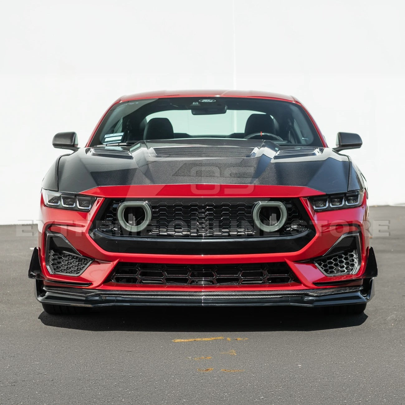 2024-Up Ford Mustang GTV Style Front Upper Grille LED Air Intakes