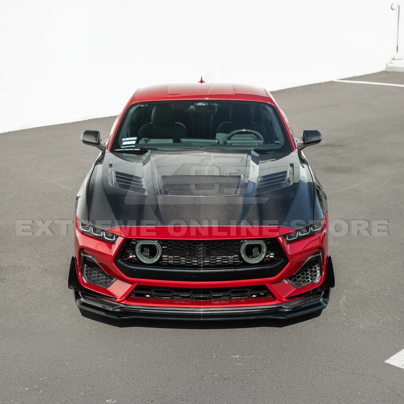 2024-Up Ford Mustang GTV Style Front Upper Grille LED Air Intakes