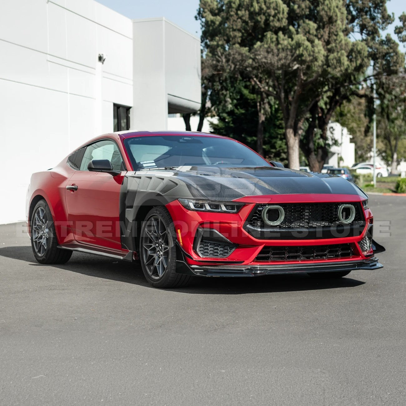 2024-Up Ford Mustang S650 GTV Style Add-On Front Lip Splitter
