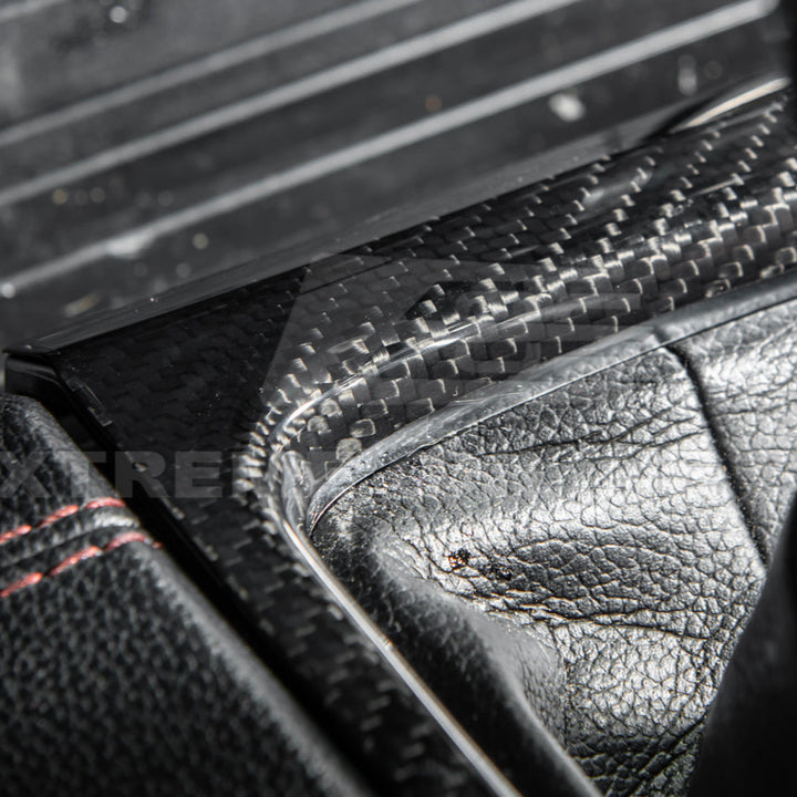 2015-23 Ford Mustang DRY CARBON FIBER Center Gear Shift Panel Trim Cover
