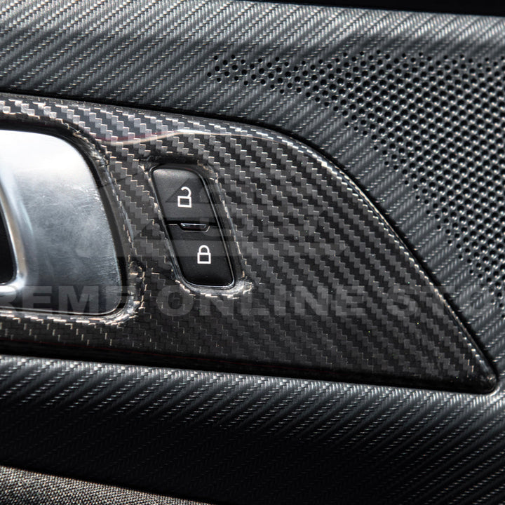 2024-Up Ford Mustang DRY CARBON FIBER Door Handle Panel Cover