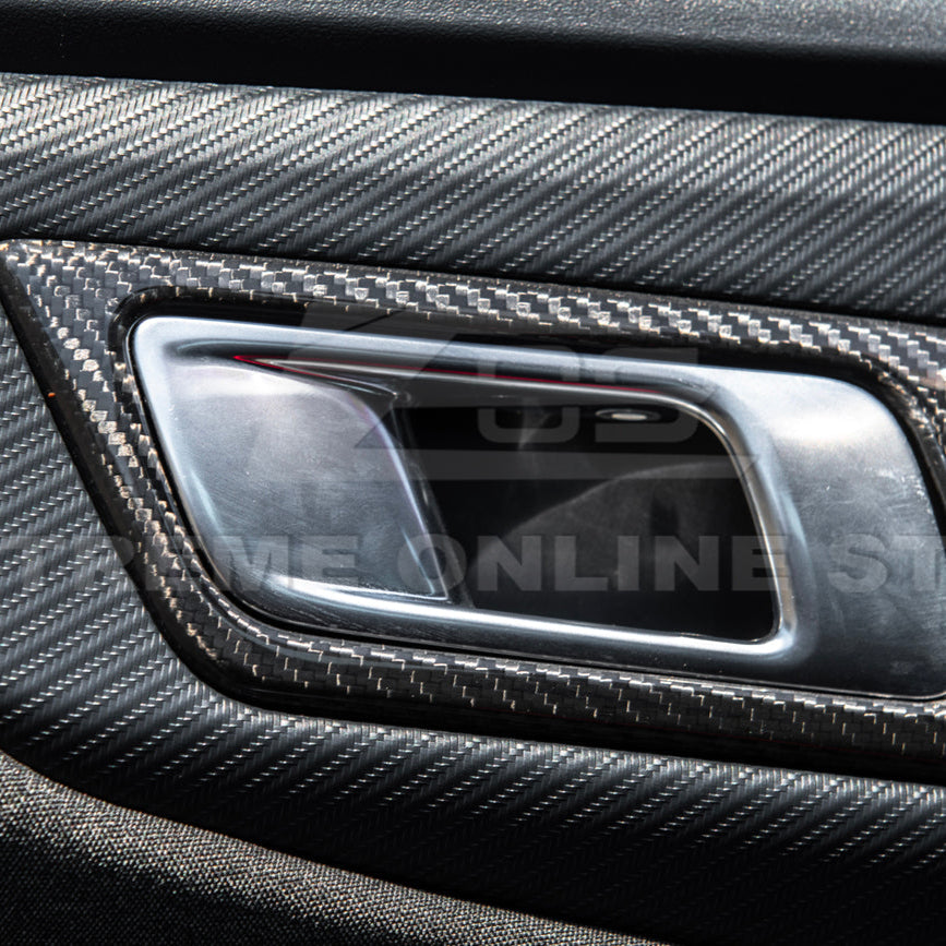 2024-Up Ford Mustang DRY CARBON FIBER Door Handle Panel Cover