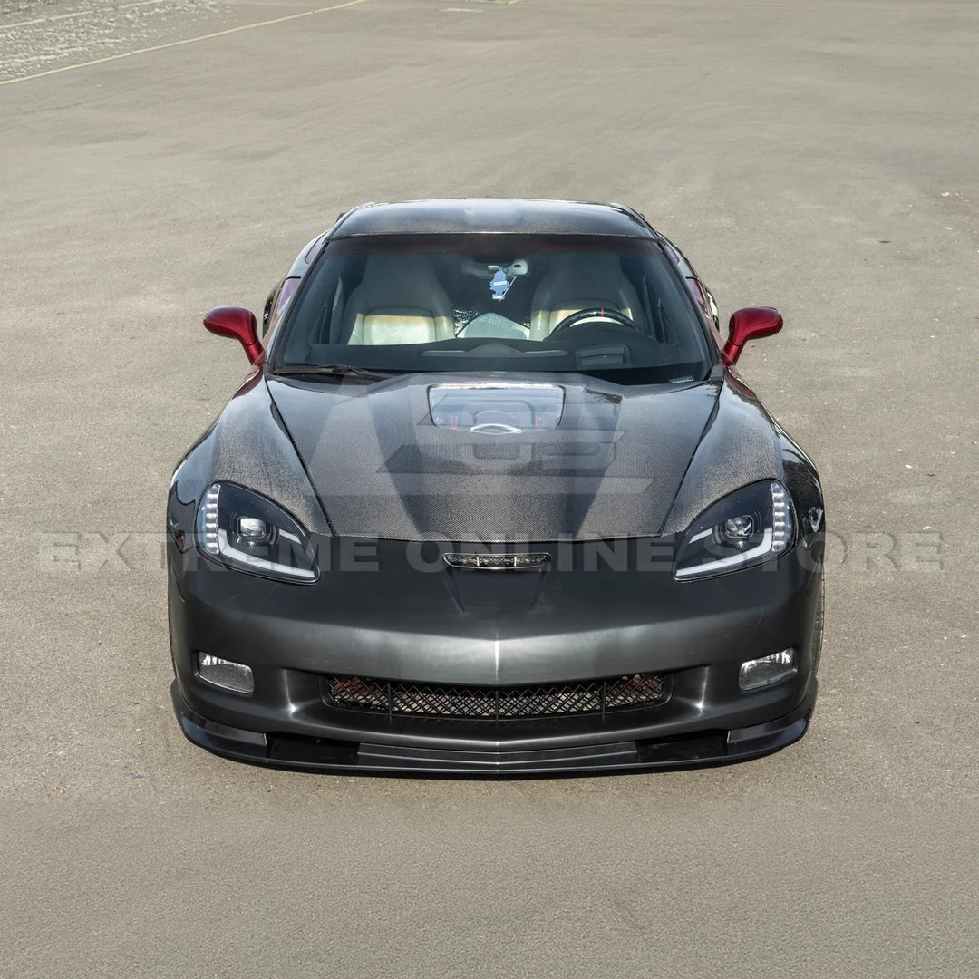 2005-13 Corvette C6 | ZR1 Style Primed Full Front Bumper Cover Lip