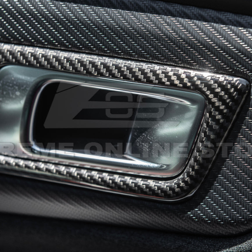 2024-Up Ford Mustang DRY CARBON FIBER Door Handle Panel Cover
