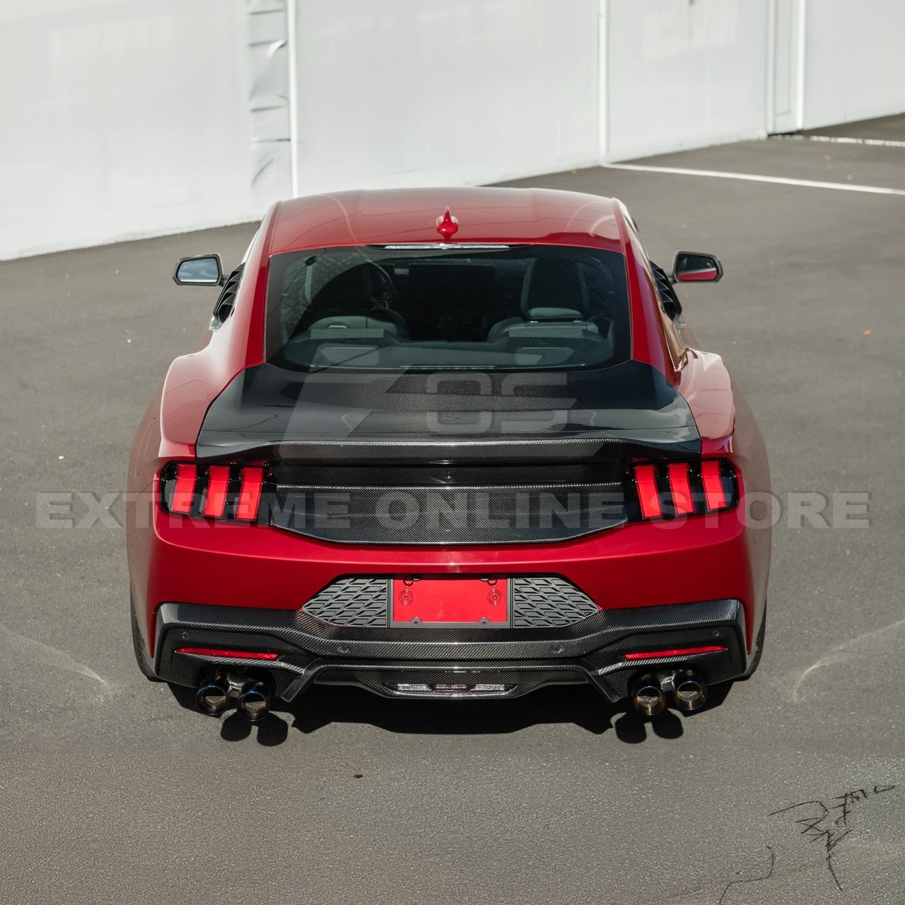 2024-Up Ford Mustang Rear License Plate Frame Trim Cover