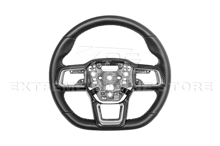 2024+ Ford Mustang DRY CARBON FIBER Steering Wheel Trim Cover