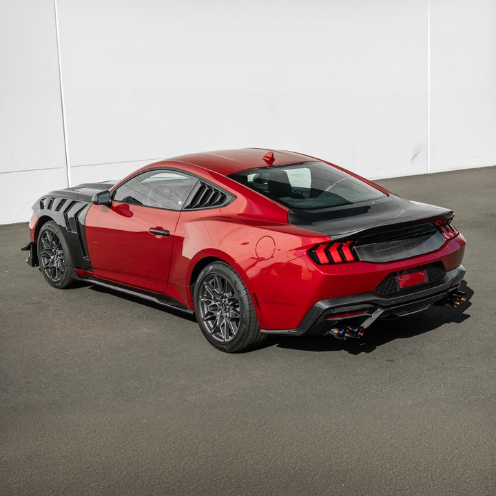 2024-Up Ford Mustang S650 | Super Snake Style Carbon Fiber Rear Trunk Lid with Integrated Spoiler