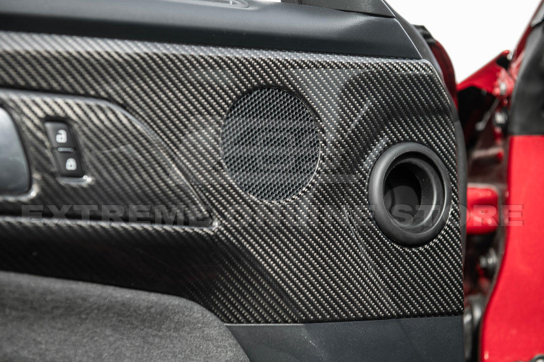 2024-Up Ford Mustang DRY CARBON FIBER Door Speaker Panel Trim Cover