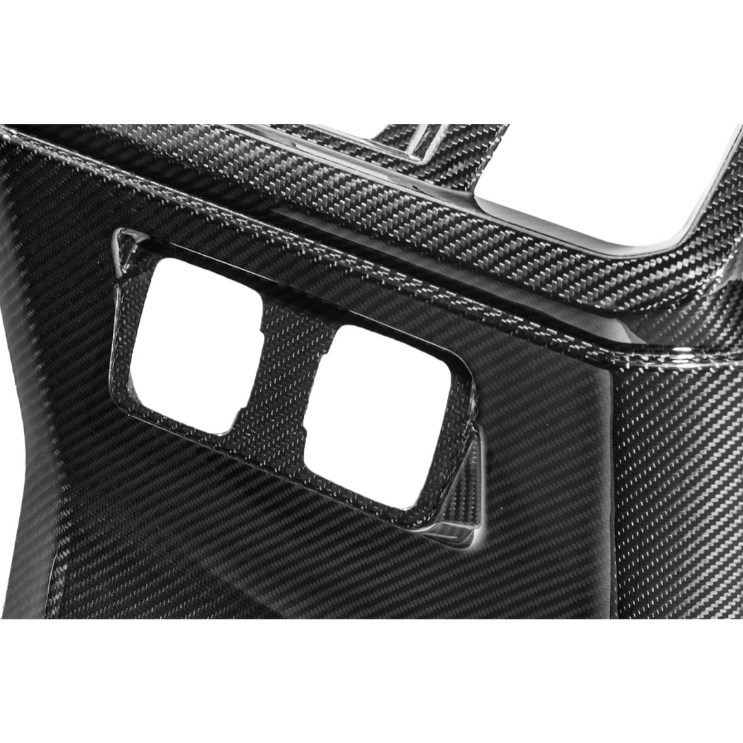 2021-Up Ford F-150 Dry Carbon Fiber Center Console Rear AC Outlet Anti-Kick Panel Cover Overlay