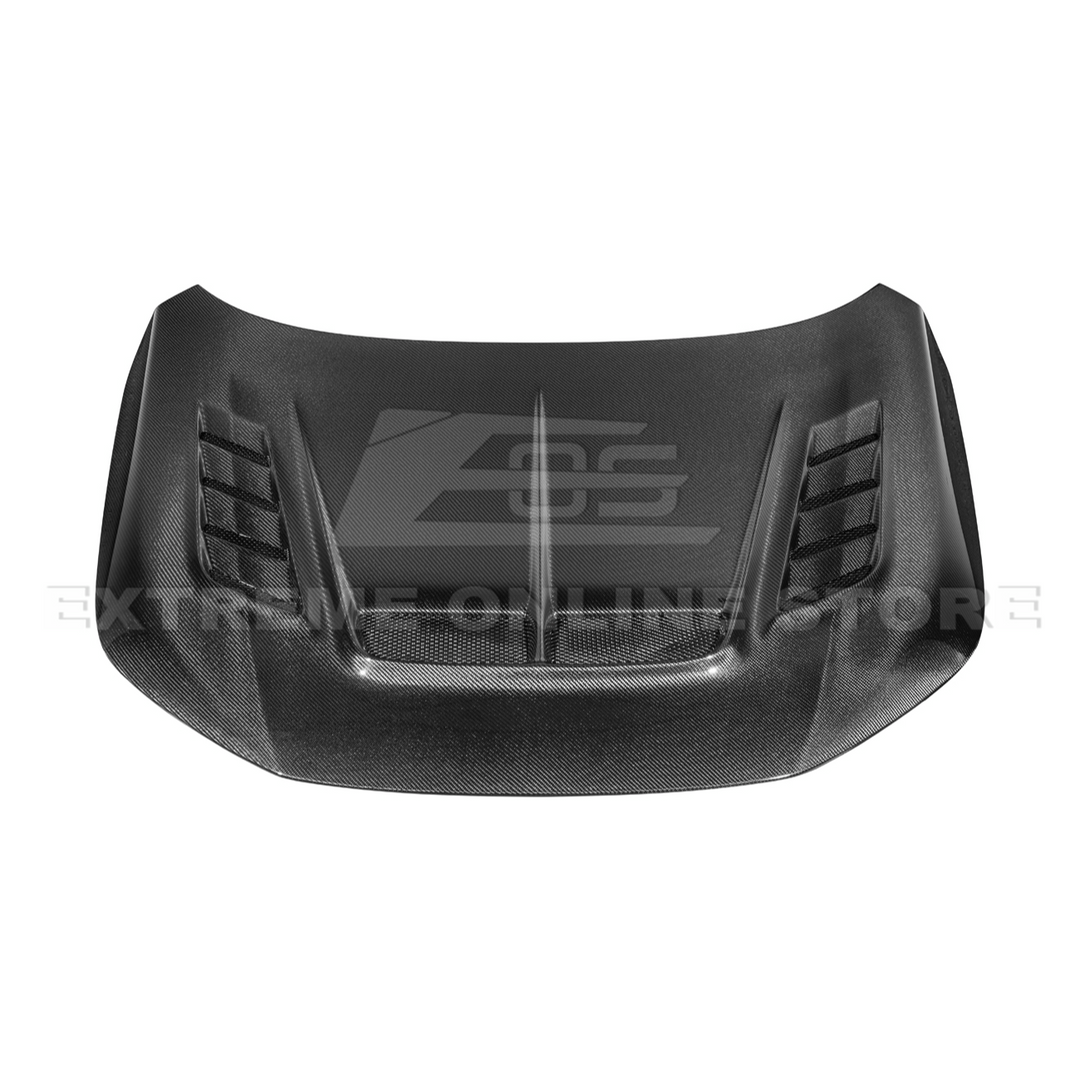 2022-Up Honda Civic | JDM Varis Style CARBON FIBER Front Vented Hood w/ Fender