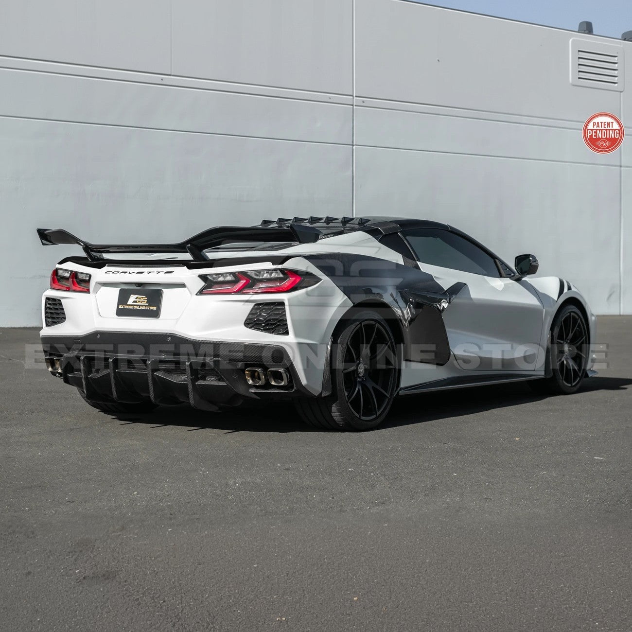 Corvette C8 Z06 Conversion Rear High Wing Spoiler | EOS
