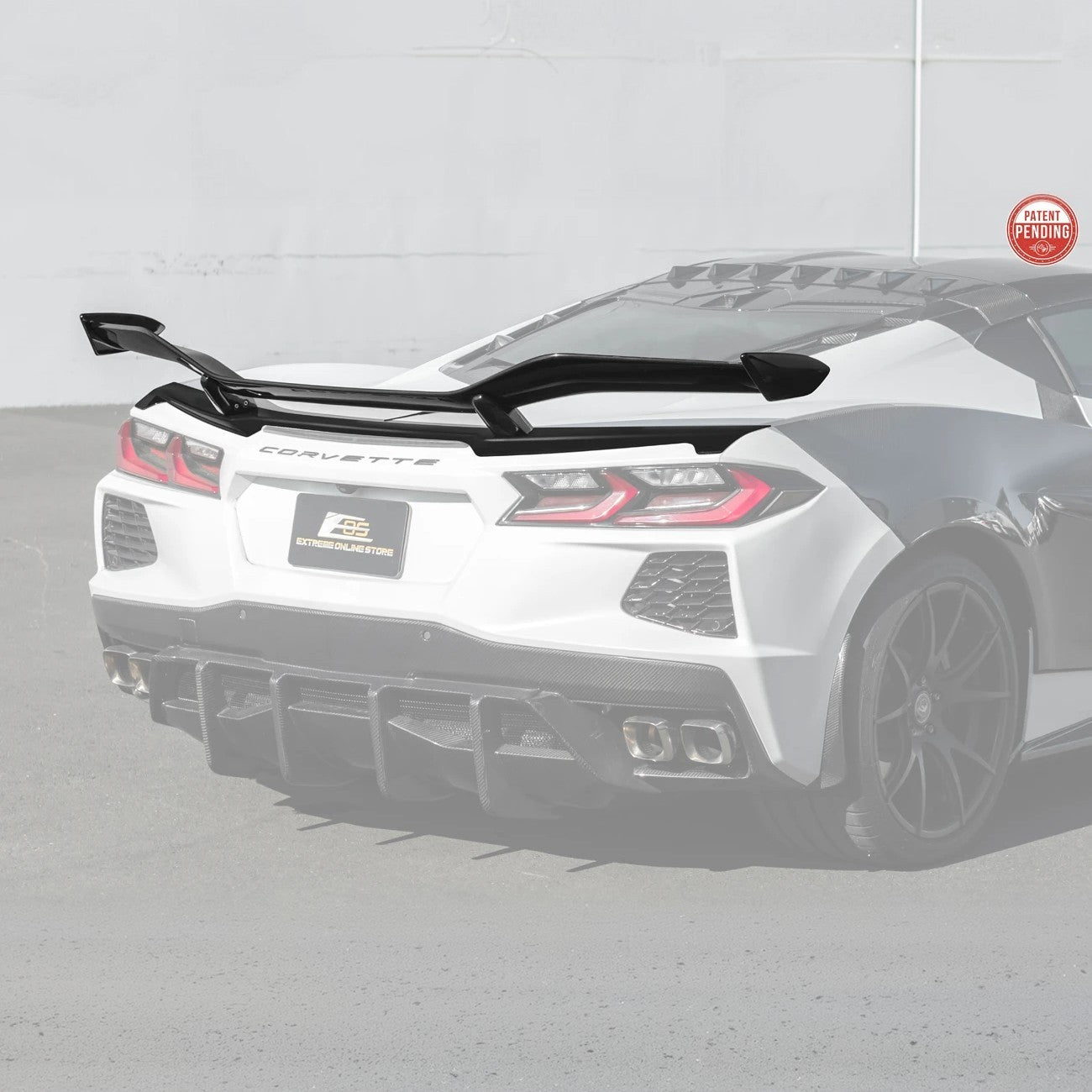 Corvette C8 Z06 Conversion Rear High Wing Spoiler | EOS