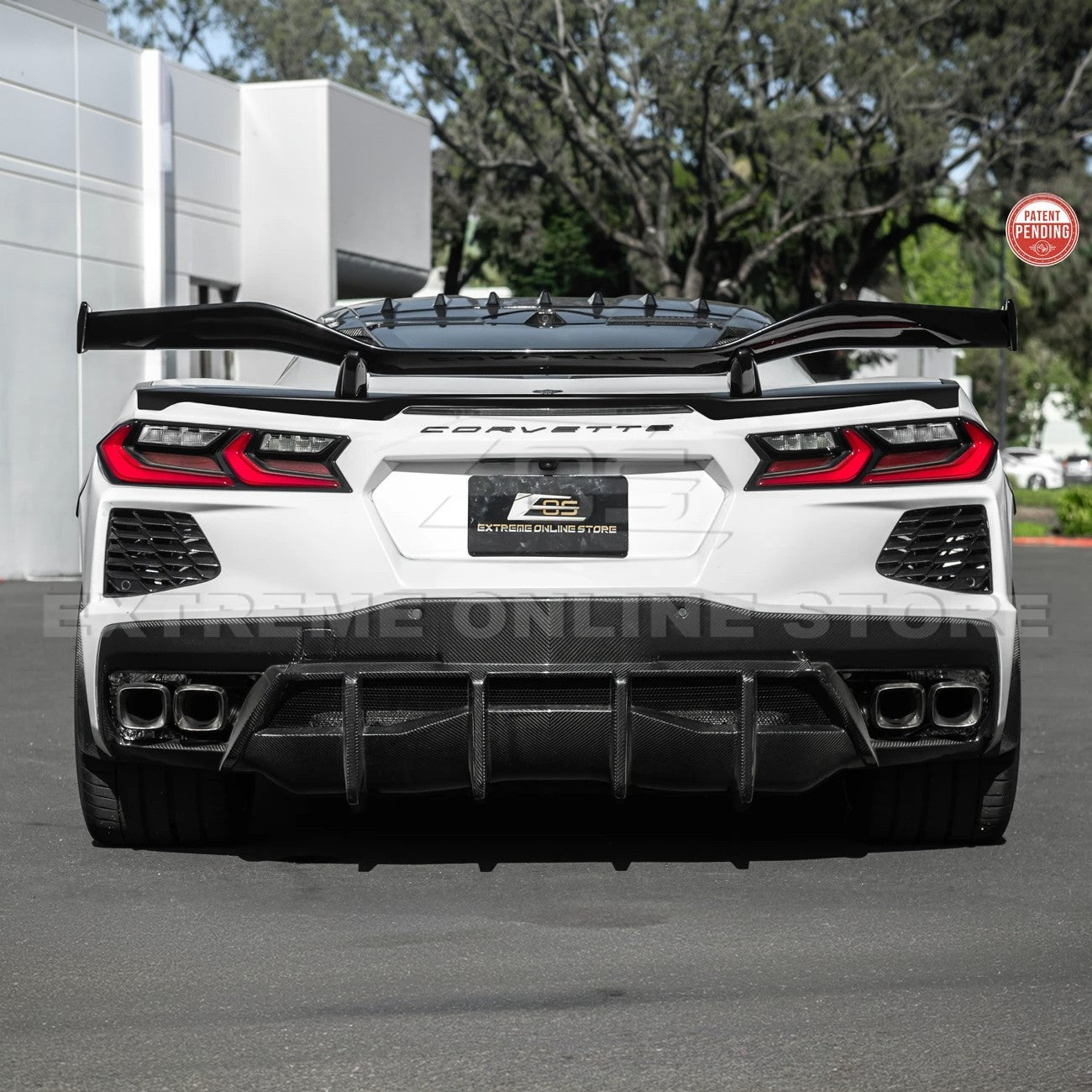 Corvette C8 Z06 Conversion Rear High Wing Spoiler | EOS