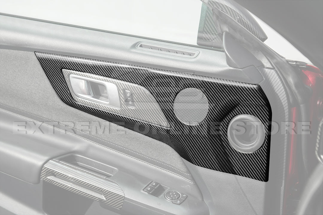 2024-Up Ford Mustang DRY CARBON FIBER Door Speaker Panel Trim Cover