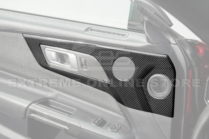 2024-Up Ford Mustang DRY CARBON FIBER Door Speaker Panel Trim Cover