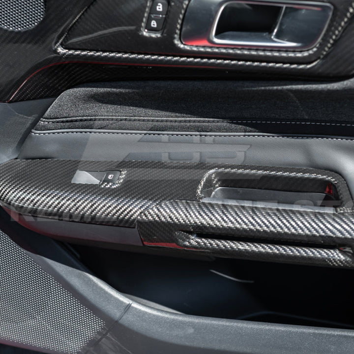 2015-up Ford Mustang DRY Carbon Fiber Side Door Glass Lifting Panel