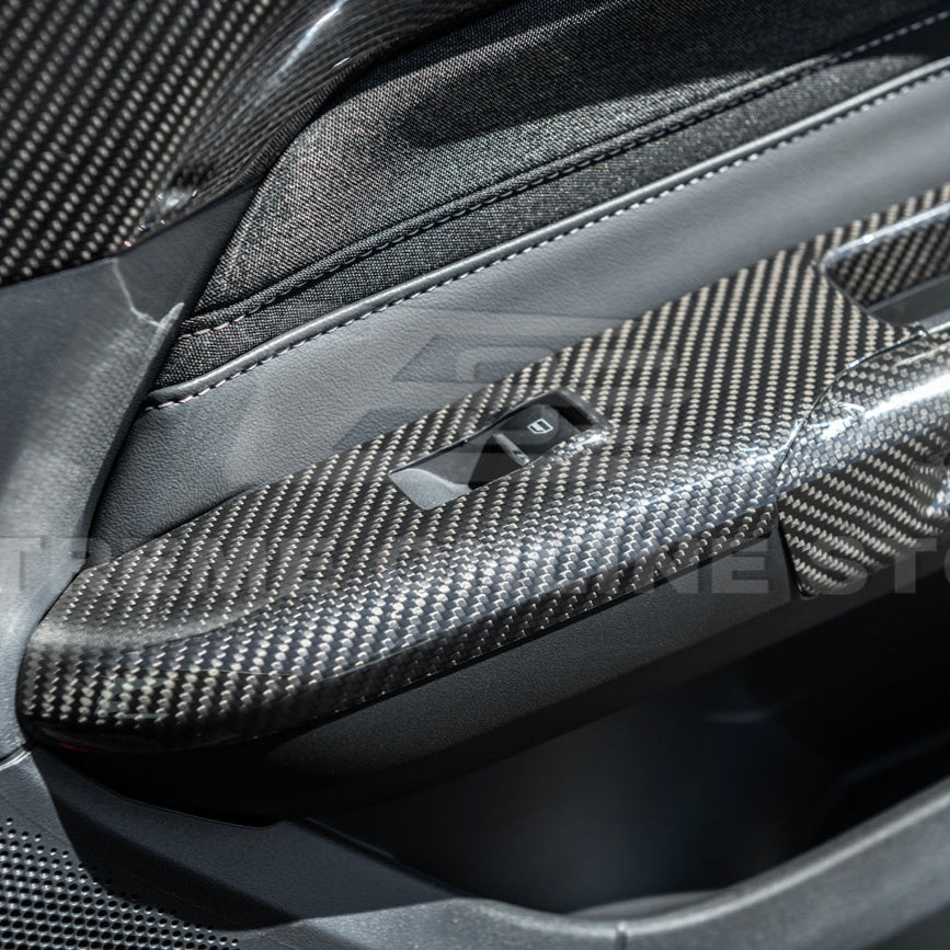 2015-up Ford Mustang DRY Carbon Fiber Side Door Glass Lifting Panel