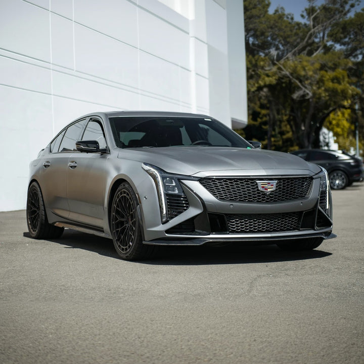 2025-Up Cadillac CT5-V Blackwing | Extended CARBON FIBER Front Lip Splitter