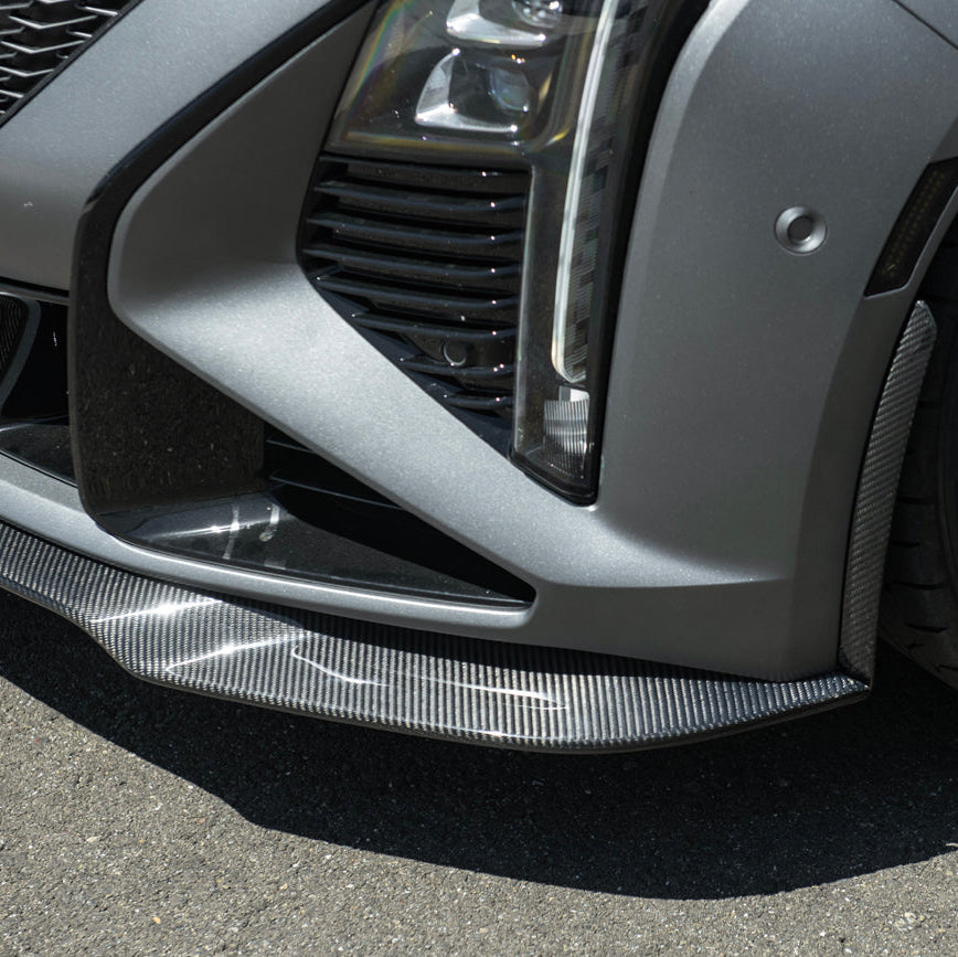 2025-Up Cadillac CT5-V Blackwing | Extended CARBON FIBER Front Lip Splitter