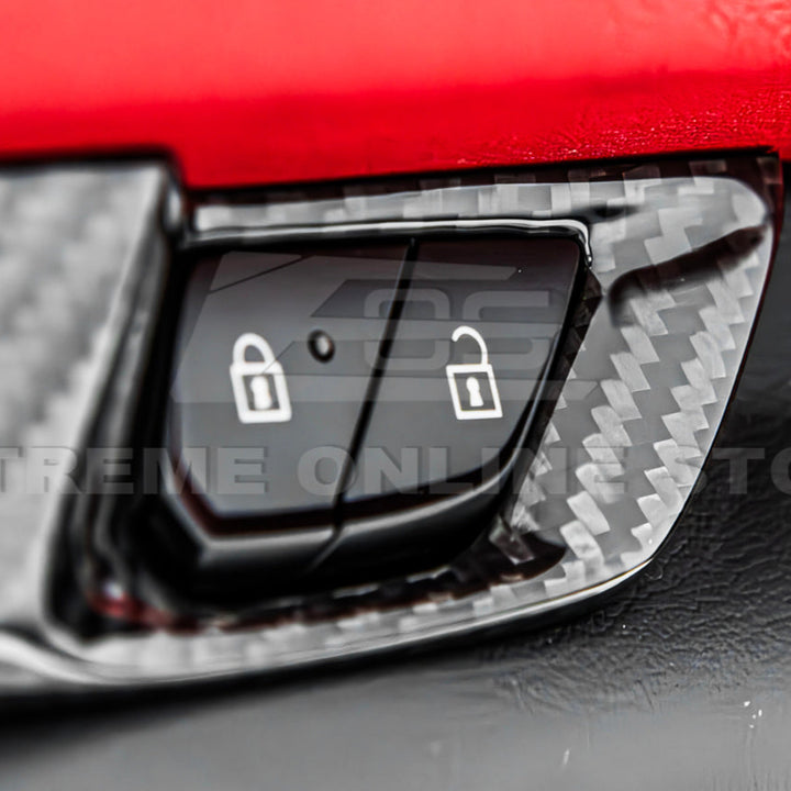 Corvette C8 DRY CARBON FIBER Door Control Button Cover