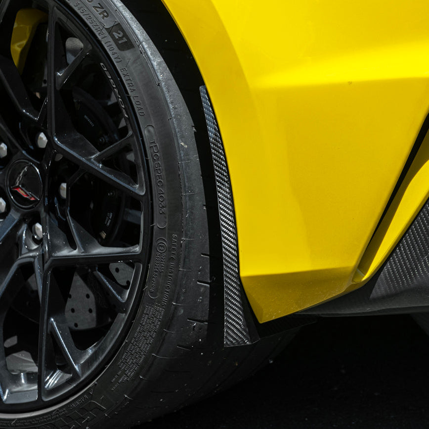 Corvette C8 Z06 Extended V2 Rear Mud Flaps Splash Guards