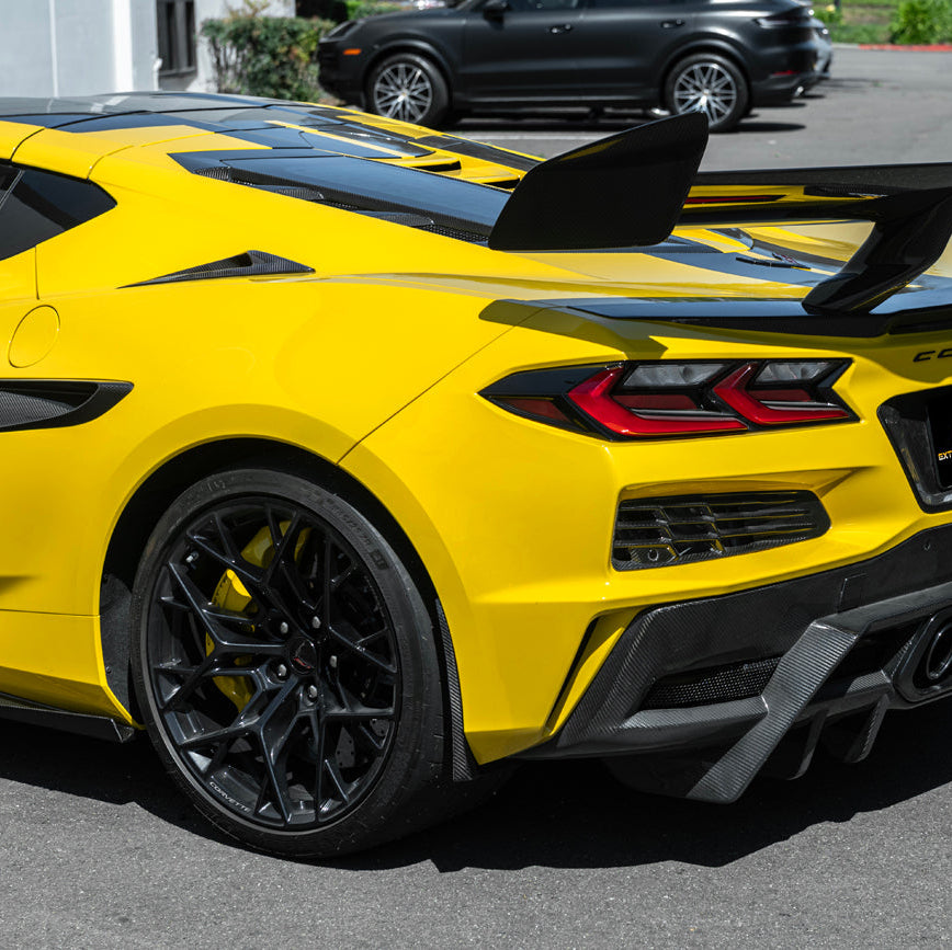 Corvette C8 Z06 Extended V2 Rear Mud Flaps Splash Guards