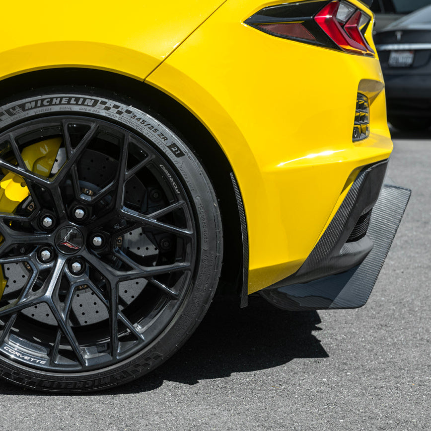 Corvette C8 Z06 Extended V2 Rear Mud Flaps Splash Guards
