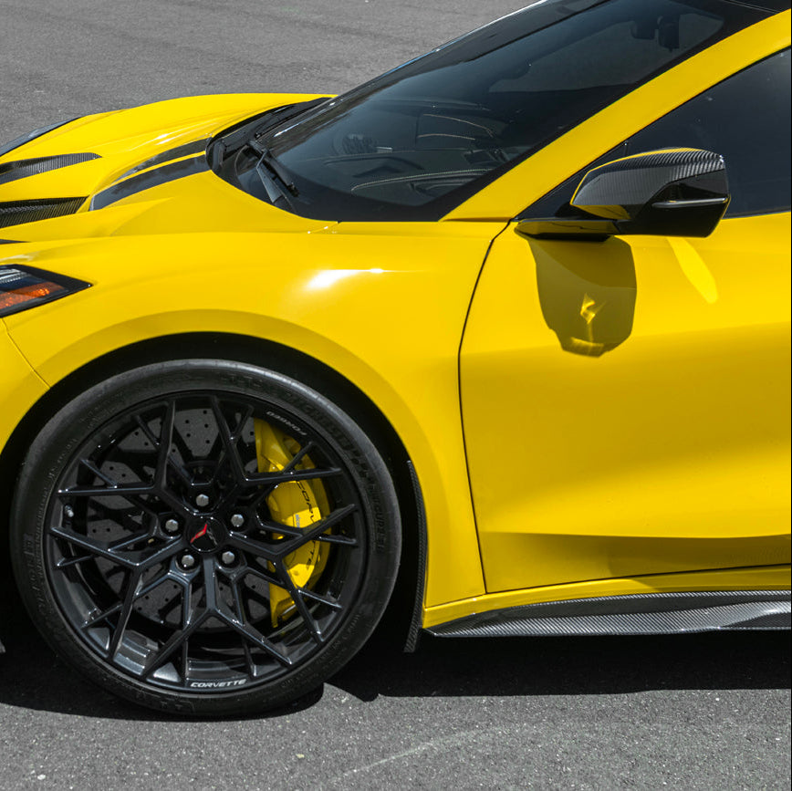 Corvette C8 Z06 XL Extended V2 Style Front Mud Flaps Guard