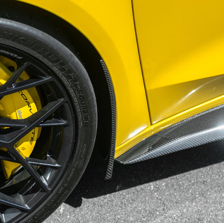 Corvette C8 Z06 XL Extended V2 Style Front Mud Flaps Guard