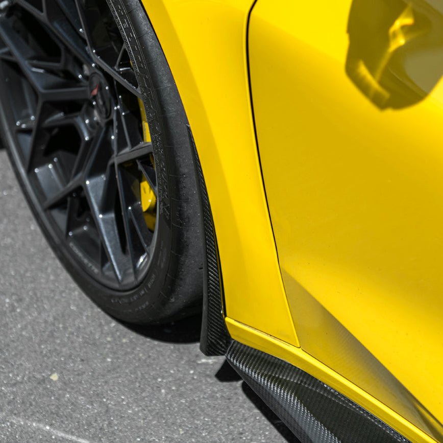 Corvette C8 Z06 XL Extended V2 Style Front Mud Flaps Guard