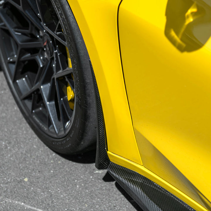 Corvette C8 Z06 XL Extended V2 Style Front Mud Flaps Guard
