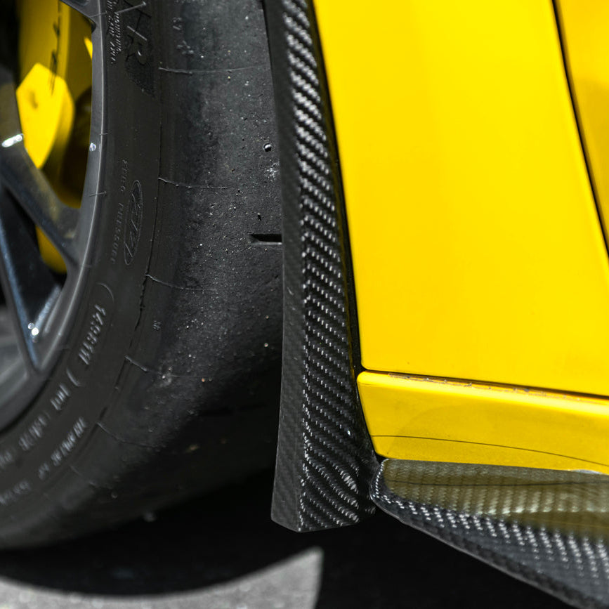 Corvette C8 Z06 XL Extended V2 Style Front Mud Flaps Guard