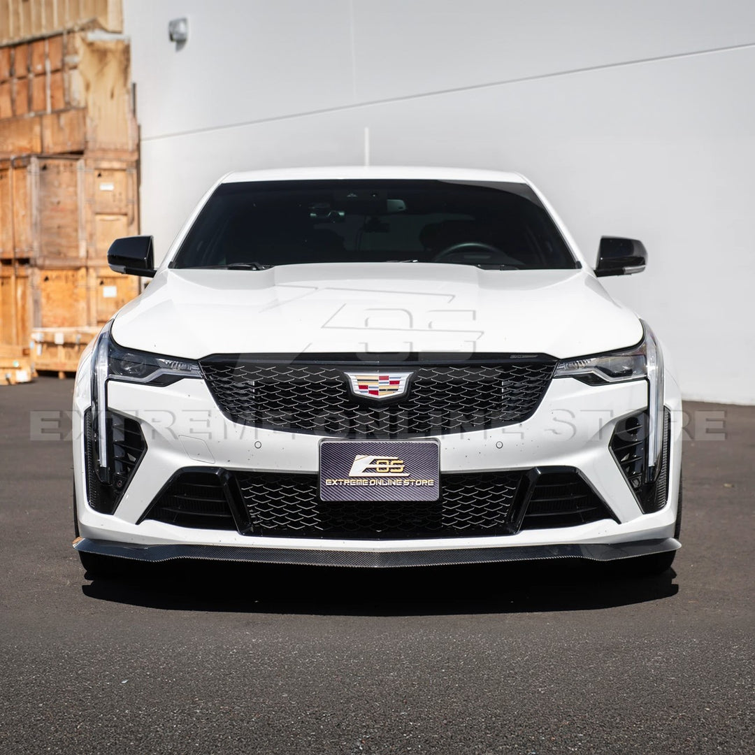 2020-Up Cadillac CT4-V Blackwing Front Lip Splitter &amp; Carnards