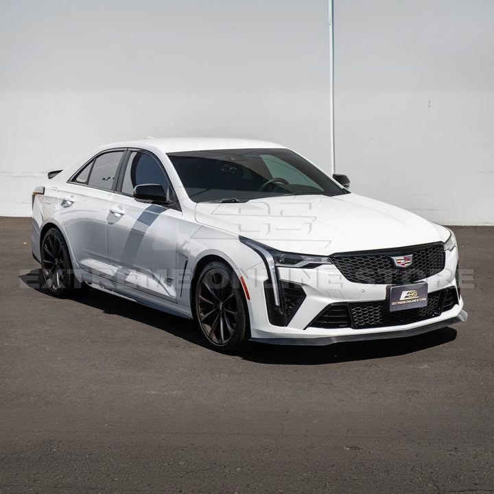 2020-Up Cadillac CT4-V Blackwing Front Lip Splitter &amp; Carnards