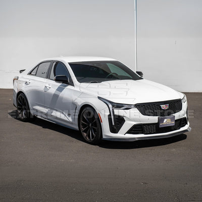 2020-Up Cadillac CT4-V Blackwing Front Lip Splitter & Carnards