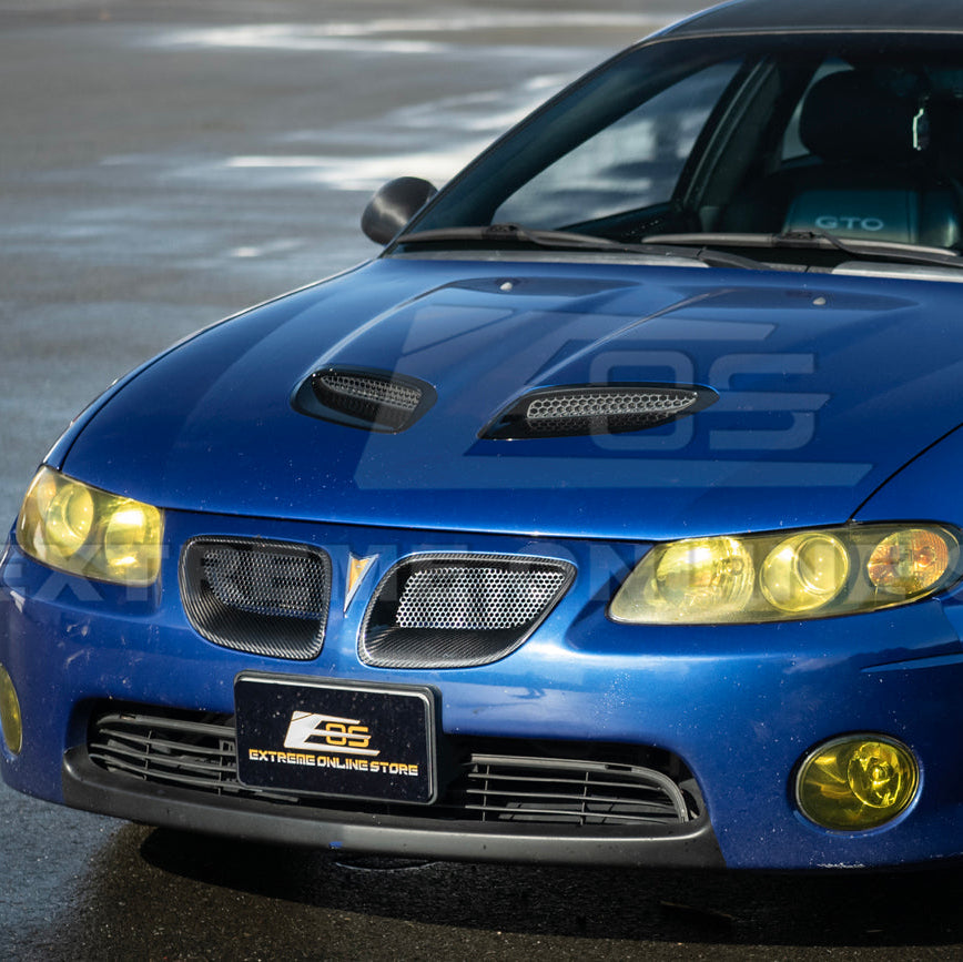 2004-06 Pontiac GTO Dry Carbon Fiber Replacement Front Mesh Grille Insert