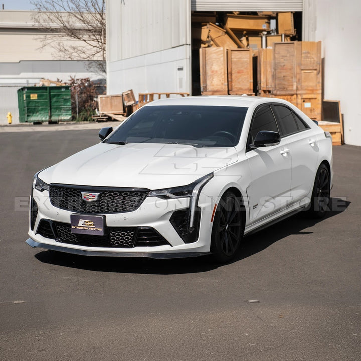 2020-Up Cadillac CT4-V Blackwing Front Lip Splitter &amp; Carnards