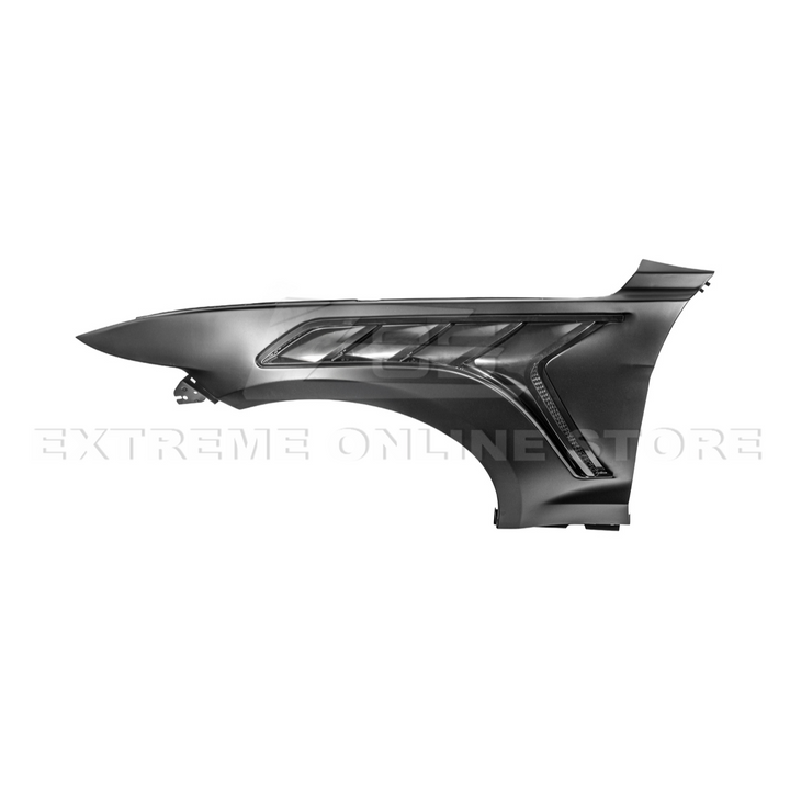 2015-17 Ford Mustang S550 | GTD Style Primed Black Front Side Vented Fenders