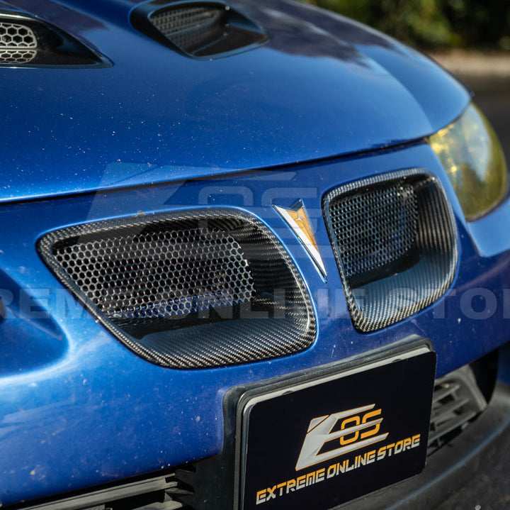 2004-06 Pontiac GTO Dry Carbon Fiber Replacement Front Mesh Grille Insert