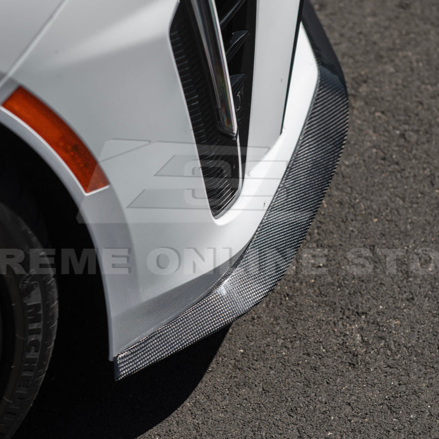 2020-Up Cadillac CT4-V Blackwing Front Lip Splitter &amp; Carnards
