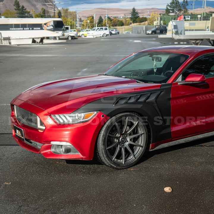2015-17 Ford Mustang S550 | GTD Style Primed Black Front Side Vented Fenders