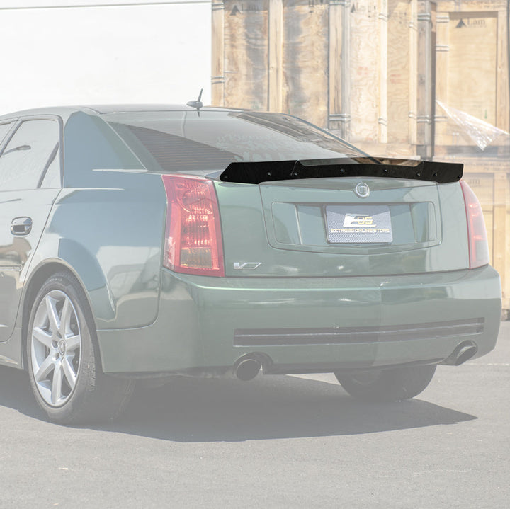 2003-07 Cadillac CTS / CTS-V | Add-On Smoke Tinted Rear Spoiler Wickerbill Flap