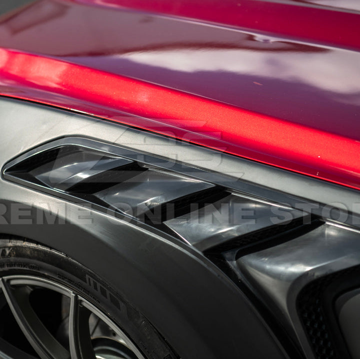 2015-17 Ford Mustang S550 | GTD Style Primed Black Front Side Vented Fenders