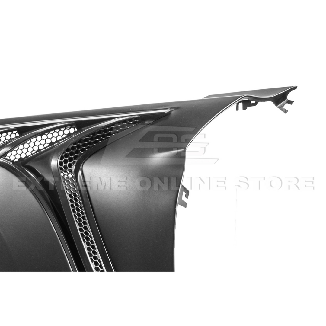 2015-17 Ford Mustang S550 | GTD Style Primed Black Front Side Vented Fenders