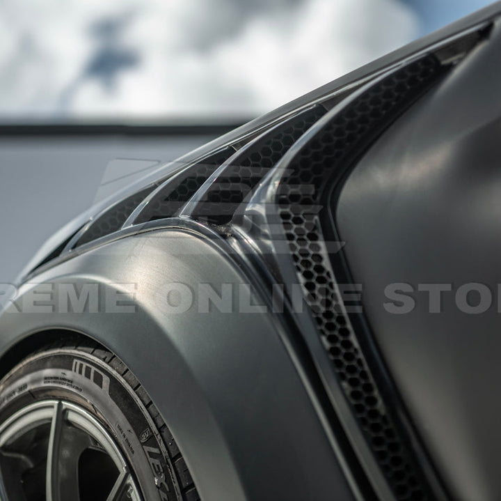 2015-17 Ford Mustang S550 | GTD Style Primed Black Front Side Vented Fenders