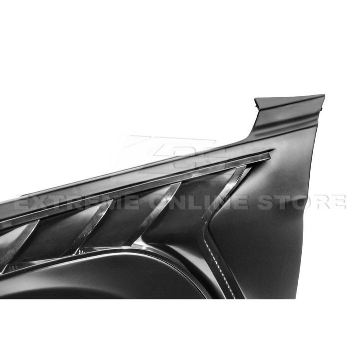 2015-17 Ford Mustang S550 | GTD Style Primed Black Front Side Vented Fenders