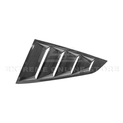 2024-Up Ford Mustang Carbon Fiber Side Quarter Window Louver Sun Shade Cover