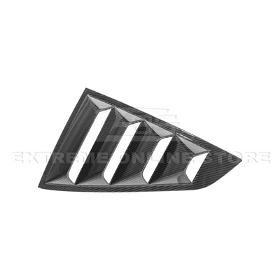 2024-Up Ford Mustang Carbon Fiber Side Quarter Window Louver Sun Shade Cover
