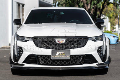 2020-Up Cadillac CT4-V Blackwing Front Lip Splitter & Carnards